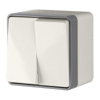 Выключатель 2 кл., герметичный IP44, Слоновая кость, Gallant Werkel W5020203