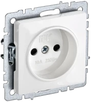 Розетка без З/К без шторок, Белый, Brite IEK BR-R10-10-K01