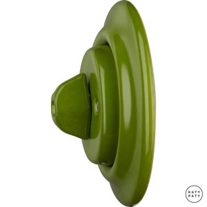 Выключатель поворотный 1 кл. проходной, ярко-зеленый глянцевый, Katy Paty NICHG6