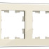 Рамка 4 местная, стекло, Ванильный, Brite IEK BR-M42-G-K10