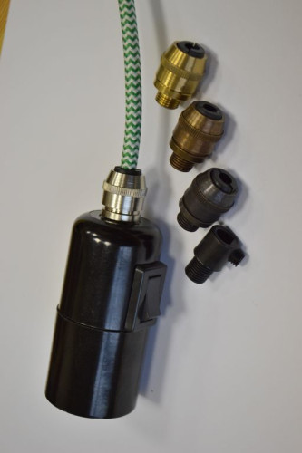 Ретро патрон бакелит с выключателем Е27, черный, PL27BNLIN Euro-Lamp