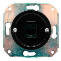 Розетка компьютерная RJ45 (внутренний монт.), Черный, Salvador CL.INT.BL