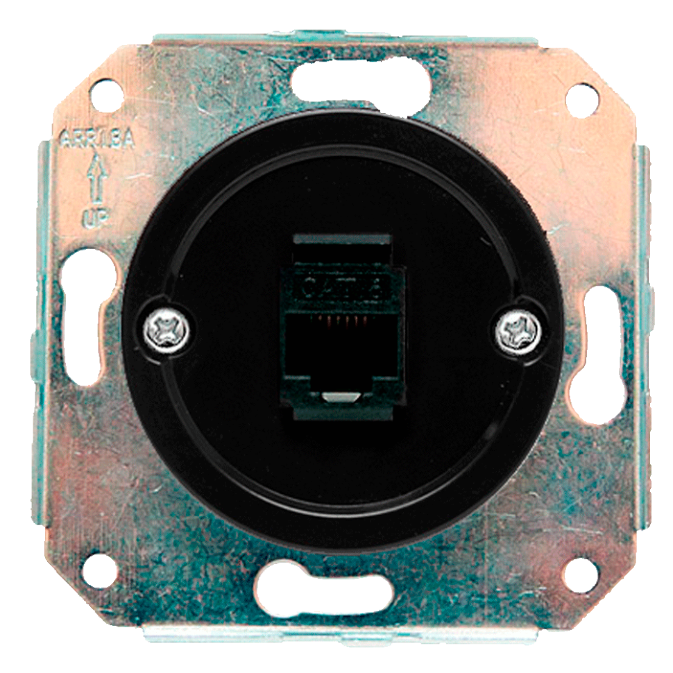 Розетка компьютерная RJ45 (внутренний монт.), Черный, Salvador CL.INT.BL Розетка компьютерная RJ45 (внутренний монт.), Черный, Salvador CL.INT.BL