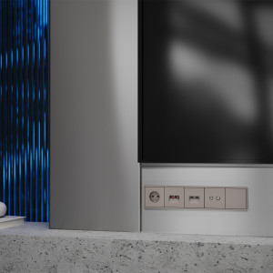 Лицевая панель для розетки компьютерной 2-ой RJ45+RJ45 Cat.6, Капучино, S70 Voltum VLS001414