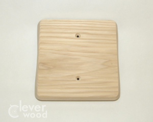 Накладка деревянная 137x137 для светильников на бревно, Clever Wood