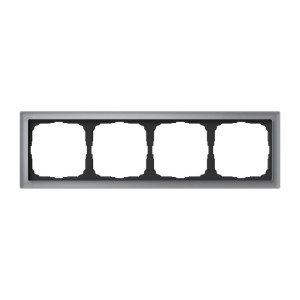 Рамка 4 местная, натуральное стекло, Алюминий, ArtGallery SE GAL320304