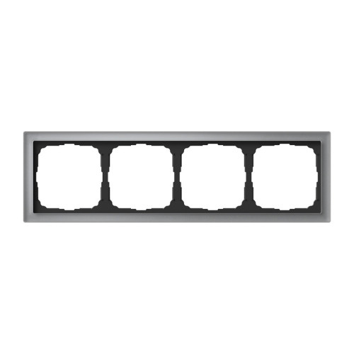 Рамка 4 местная, натуральное стекло, Алюминий, ArtGallery SE GAL320304