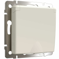 Розетка с З/К с крышкой, герметичная IP44, Айвори матовый, Werkel W1171262