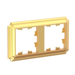 Рамка 2 местная, Золото, AtlasDesign Antique SE ATN101602