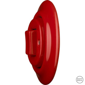 Ретро диммер фарфоровый, ярко-красный глянцевый, Katy Paty NIROGWds