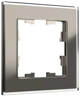 Рамка 1 местная, стекло, Дымчатый, Brite IEK BR-M12-G-K30