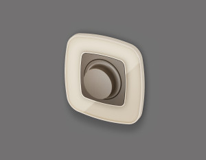 Лицевая панель диммера поворотно-нажимного, Темная бронза матовый, OMEGA Quant Ambrella Volt OP6355