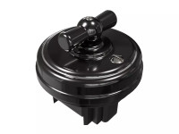 Выключатель фарфоровый 1 кл. проходной без рамки (2 положения), Платина\Черный ТМ МезонинЪ GE70404-52k