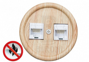 Розетка пластик компьютерная RJ45 карельская сосна Bironi B1-302-13