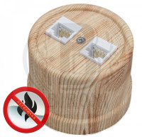 Розетка пластик компьютерная RJ45 карельская сосна Bironi B1-302-13