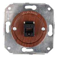 Розетка компьютерная RJ45 (внутренний монт.), Вишня, Salvador CL.INT.CH