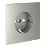 Лицевая панель для розетки с З/К, Сталь, S70 Voltum VLS000605