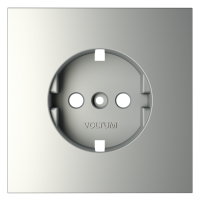 Лицевая панель для розетки с З/К, Сталь, S70 Voltum VLS000605