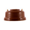 Розетка телефонная RJ11, керамика, коричневый, золотистая фурнитура, Leanza РТКЗ