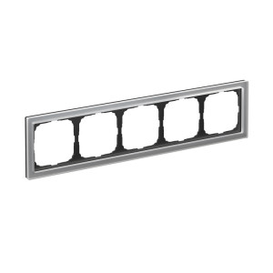 Рамка 5 местная, натуральное стекло, Алюминий, ArtGallery SE GAL320305