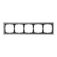 Рамка 5 местная, натуральное стекло, Алюминий, ArtGallery SE GAL320305