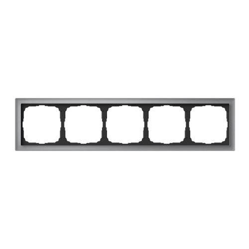 Рамка 5 местная, натуральное стекло, Алюминий, ArtGallery SE GAL320305