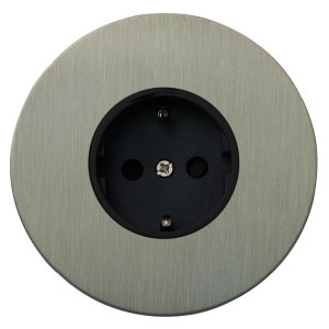 Розетка с З/К (внутренний монт.), Никель, Аrt Salvador EU010111