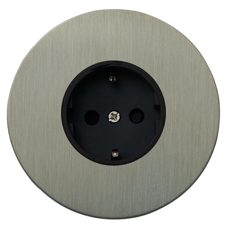 Розетка с З/К (внутренний монт.), Никель, Аrt Salvador EU010111 Розетка с З/К (внутренний монт.), Никель, Аrt Salvador EU010111