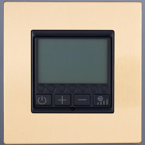 Терморегулятор теплого пола электронный, Золото, Asturias Salvador SJAN33CC16