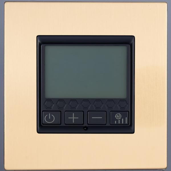 Терморегулятор теплого пола электронный, Золото, Asturias Salvador SJAN33CC16