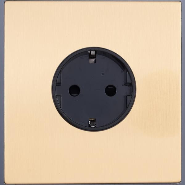 Розетка с З/К (внутренний монт.), Золото, Asturias Salvador SJAN33CC10