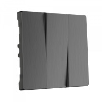 Лицевая панель выключателя 3 кл., Графит рифленый, Werkel W1139004