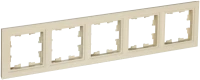Рамка 5 местная, Бежевый, Brite IEK BR-M52-K10