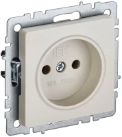 Розетка без З/К без шторок, Бежевый, Brite IEK BR-R10-10-K10