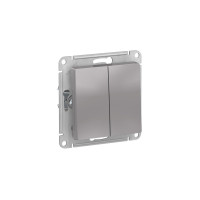 Выключатель 2 кл., влагозащищенный IP44, Алюминий, AtlasDesign Aqua SE ATN440351
