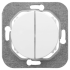 Выключатель кнопочный 2 кл., Белый, серия Прованс, Bylectrica С510-3302