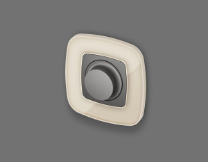 Лицевая панель диммера поворотно-нажимного, Антрацит серый, OMEGA Quant Ambrella Volt OP6555