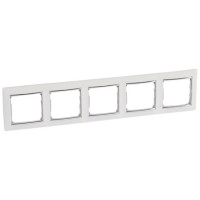 Рамка 5 местная, белый-серебряный, Valena Classic Legrand 770495