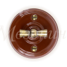 Выключатель фарфоровый 1 кл. проходной (2 положения), Коричневый, ТМ МезонинЪ GE70404-04