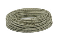 Ретро кабель витой 2x4 Титановый шелк, Interior Wire ПРВ2400-ТНШ (1 метр)