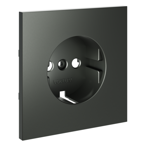 Лицевая панель для розетки с З/К, Титан, S70 Voltum VLS000606