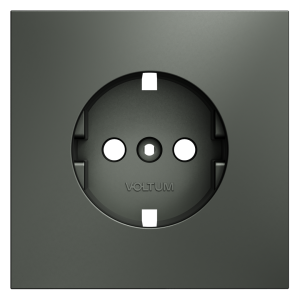 Лицевая панель для розетки с З/К, Титан, S70 Voltum VLS000606