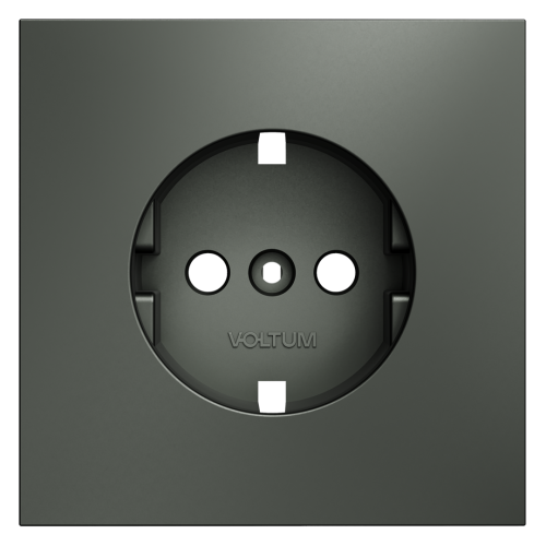 Лицевая панель для розетки с З/К, Титан, S70 Voltum VLS000606