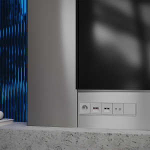 Лицевая панель для розетки компьютерной 2-ой RJ45+RJ45 Cat.6, Серый, S70 Voltum VLS001416