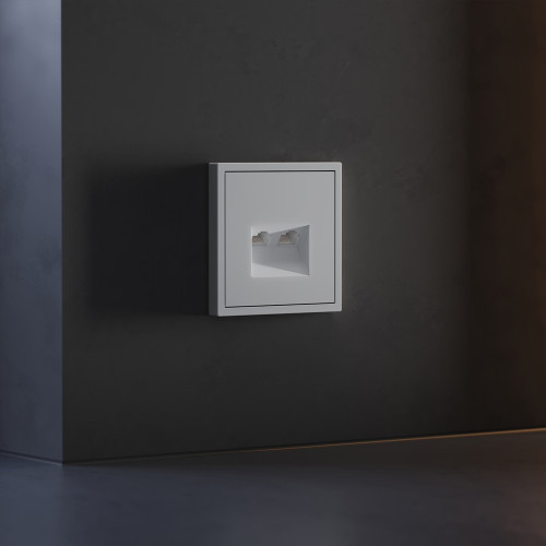 Лицевая панель для розетки компьютерной 2-ой RJ45+RJ45 Cat.6, Серый, S70 Voltum VLS001416