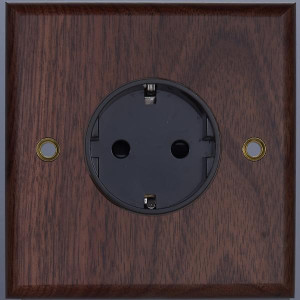 Розетка с З/К (внутренний монт.), Oрех, Zaragoza Salvador WBY3B3A10