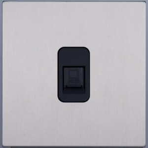 Розетка компьютерная RJ45 (внутренний монт.), Никель, Asturias Salvador SJAN55CC13 Розетка компьютерная RJ45 (внутренний монт.), Никель, Asturias Salvador SJAN55CC13