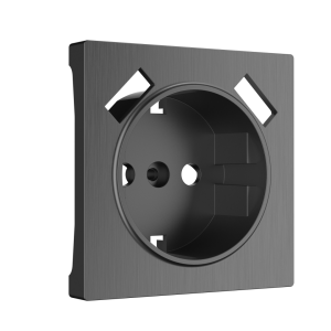 Лицевая панель на механизм роз. с З/К и USB зарядкой, Графит рифленый, Werkel W1179504