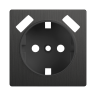 Лицевая панель на механизм роз. с З/К и USB зарядкой, Графит рифленый, Werkel W1179504