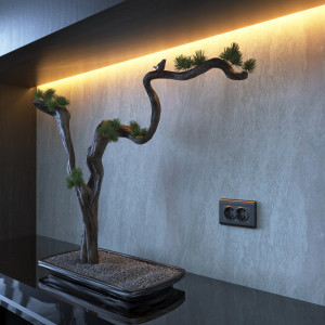 Розетка двойная с З/К без шторок 16А 250В, Графит рифленый, Werkel W1172004